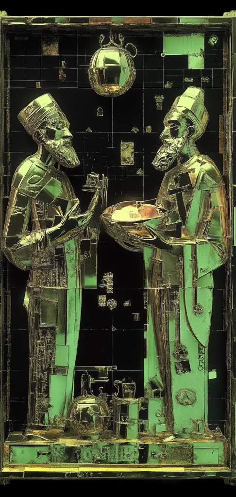 Fluorescent Gold and Green - High Contrast