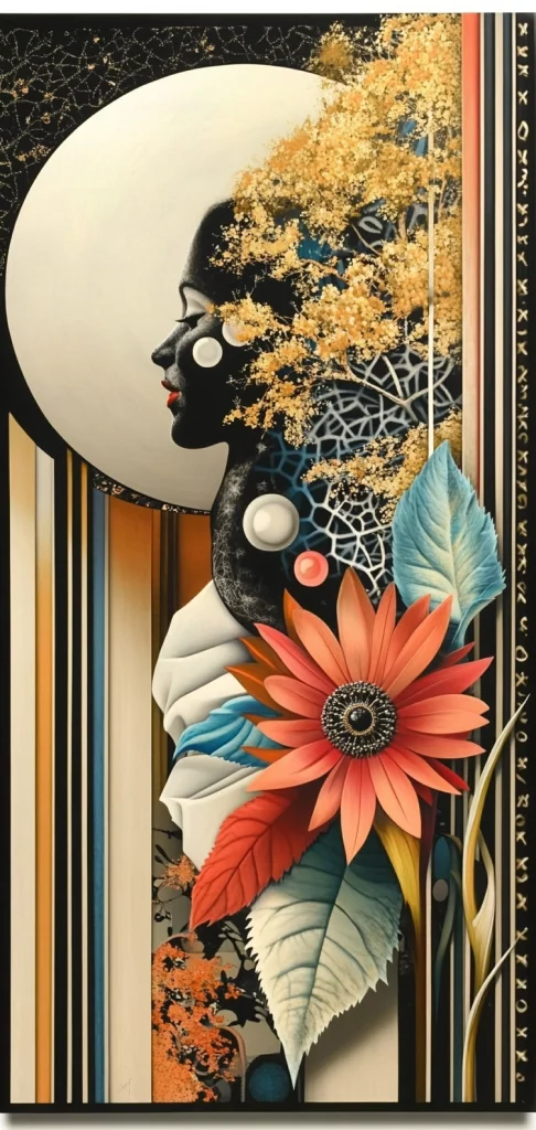 Vibrant Silhouette Contrast - Pop Art