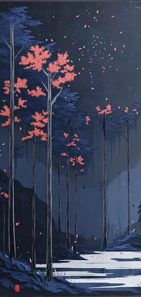 Cool Toned Contrast with Bold Red - Cool Tone