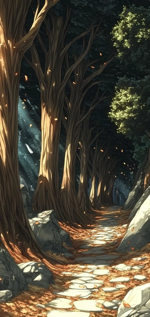 Vibrant Natural Textured Scene - Illustration