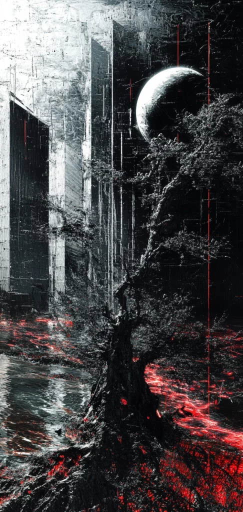 Monochrome Red Contrast - Modernism