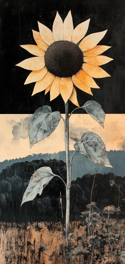 Sepia-toned Natural Contrast - Ink Painting