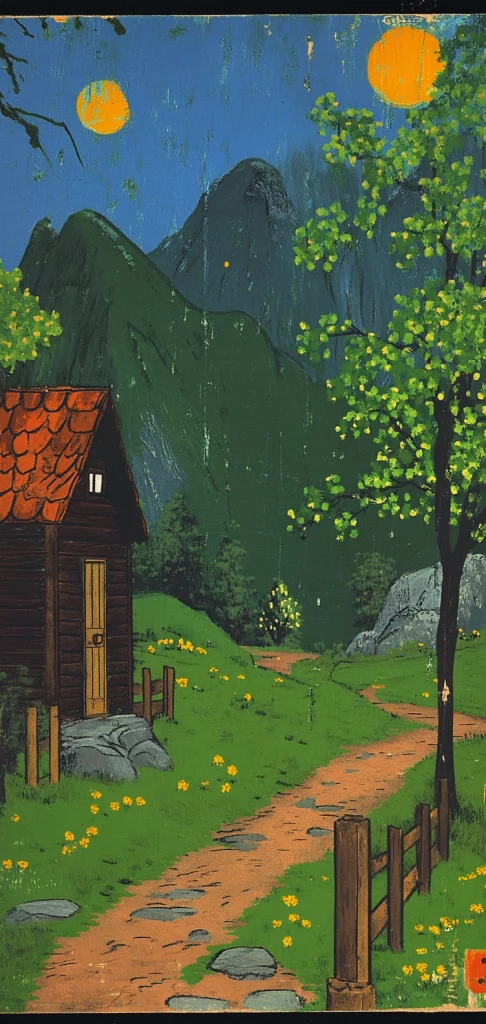 Vibrant Luminescent Landscape - Modernism