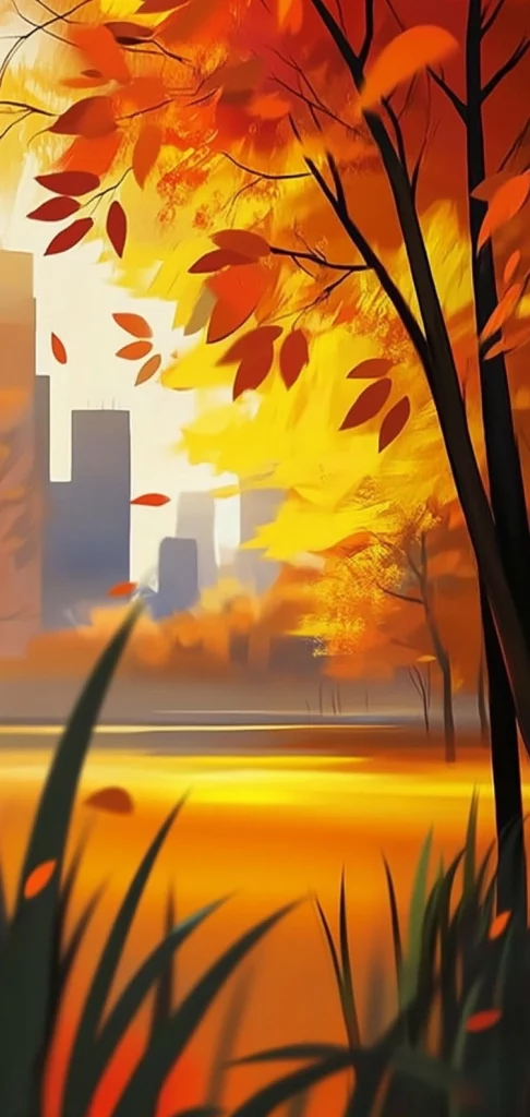 Vivid Sunset Glow - High Contrast