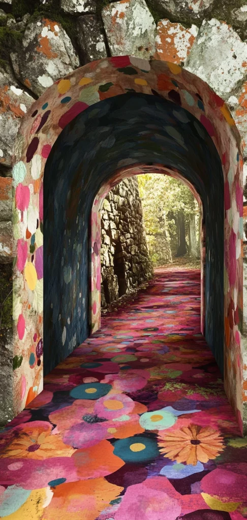 Vibrant Floral Textural Surrealism - High Contrast