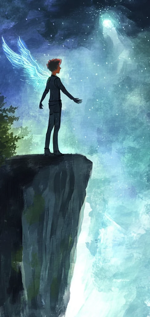 Celestial Glow with Nature Contrast - Illustration