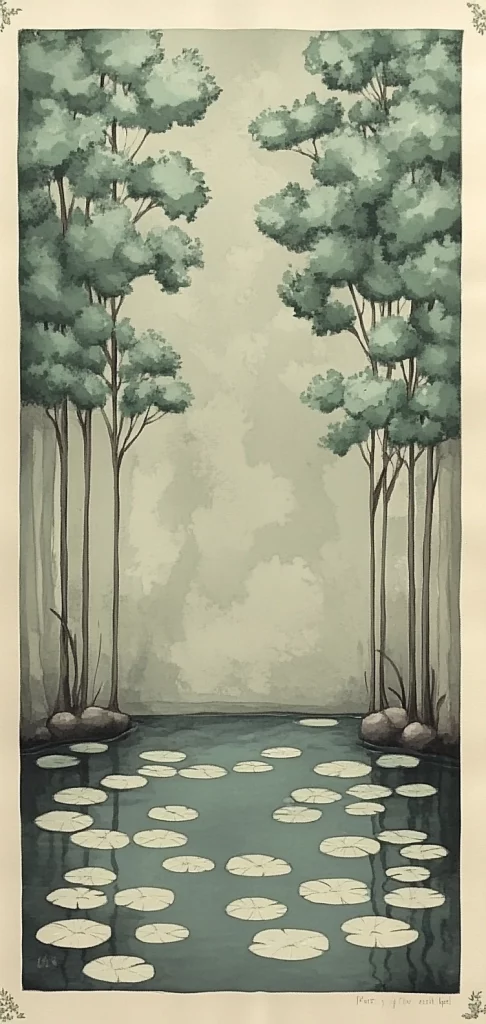 Cool Earth Tones - Ink Painting