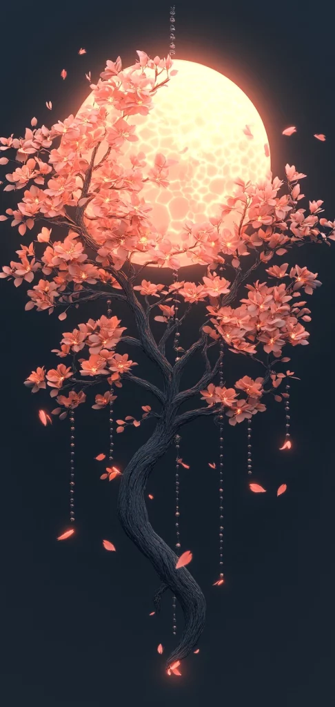 Soft Blossoms with Dark Background - Surrealism