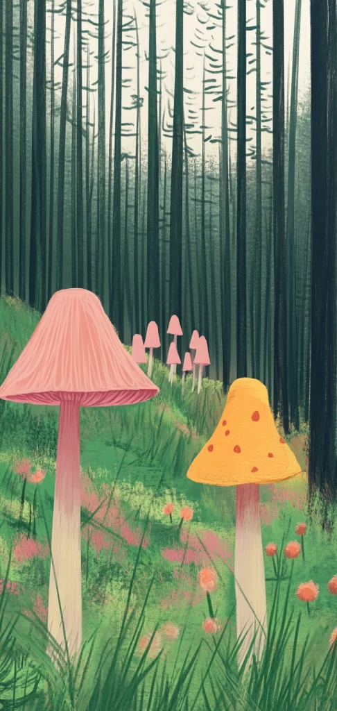 Pastel Forest Illustration Palette - Warm Tone