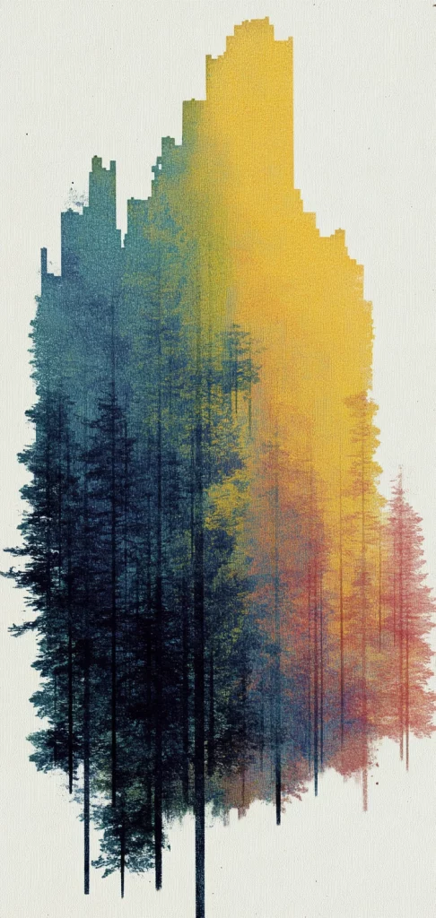 Multicolored Gradient Landscape - Natural