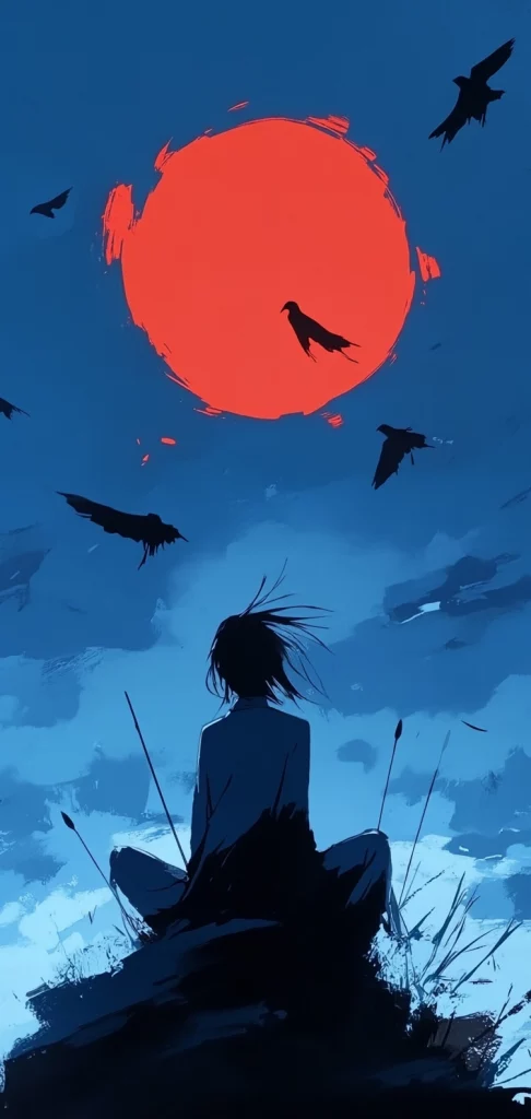 Red-Blue Contrast Scenes - Eastern Traditional