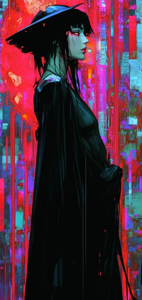 Vivid Neon Contrast - Modernism