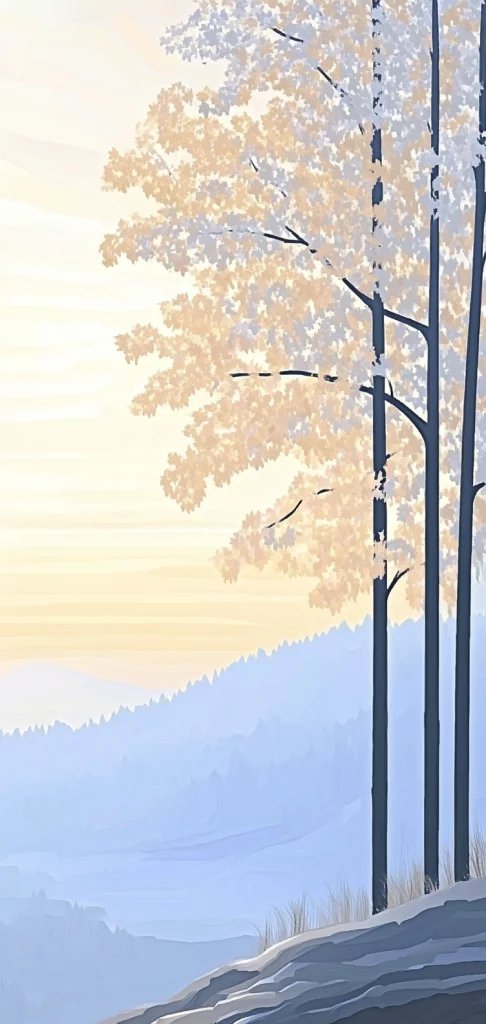 Pastel Landscape Reflection - Minimalism