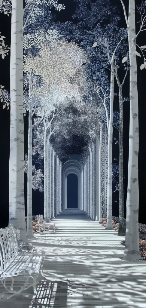 Luminous Monochrome Nightscape - Realism