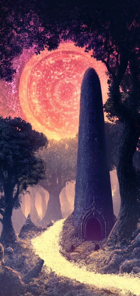 Vibrant Gradient and Silhouette - Surrealism