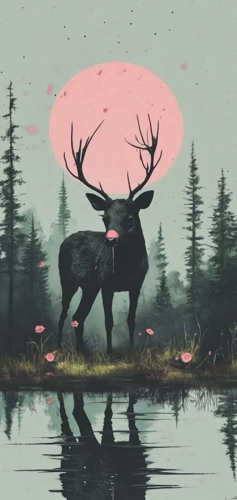 Surreal Cherry Pink Contrast - Surrealism