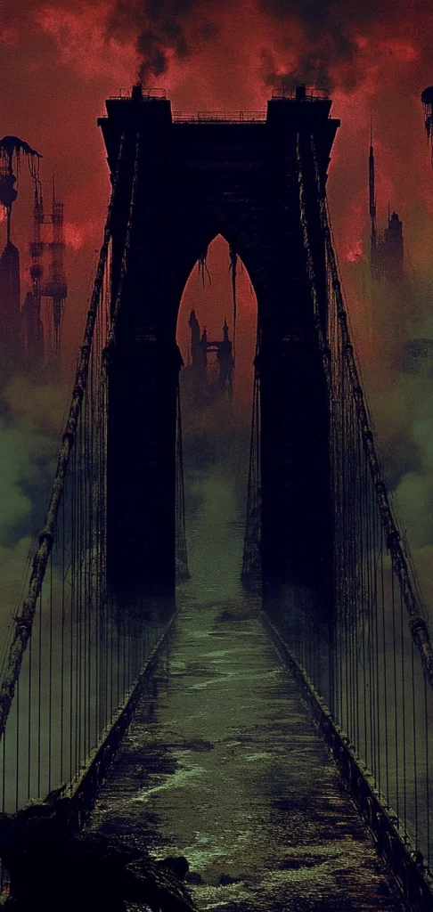 Dark Red Dreamscape - High Contrast