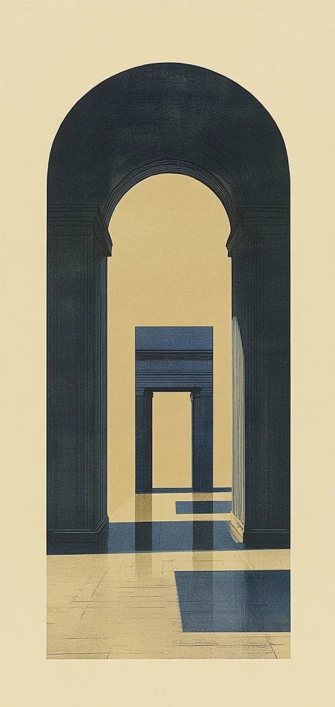 Muted Blue and Beige Contrast - Modernism