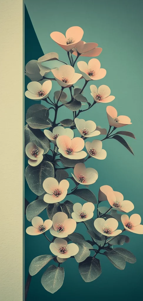 Muted Floral Geometry - Modernism