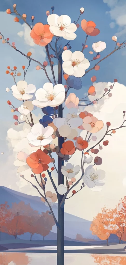 Pastel Floral Modernism - Natural