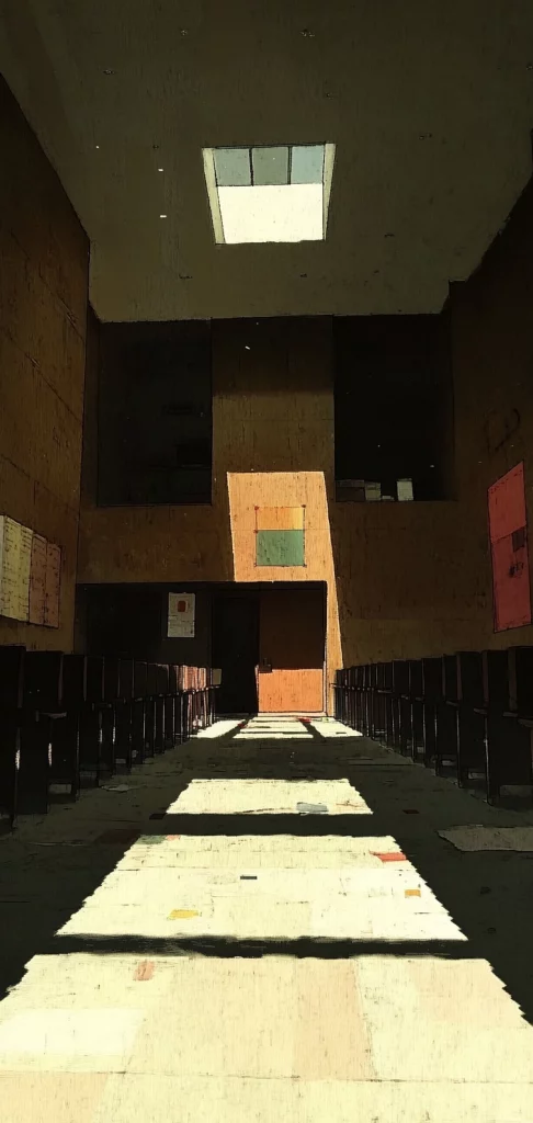 Muted Geometric Light Play - Minimalism