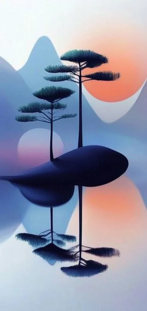 Vibrant Gradient Silhouettes - Surrealism