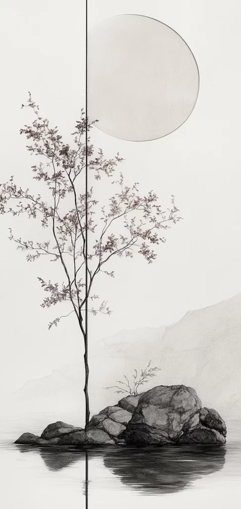 Muted Elegance with Natural Forms - Minimalism