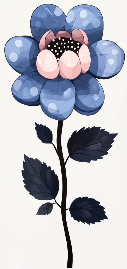 Blue Tinted Natural Compositions - Illustration