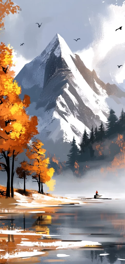 Warm Tone Landscape Impressionism - Warm Tone