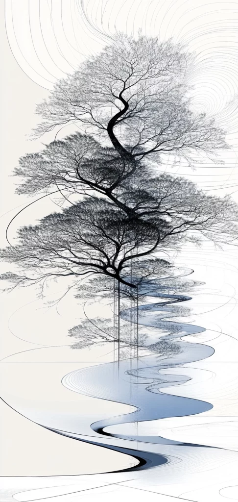 Elegant Gradient Silhouettes - Modernism