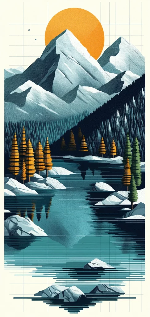 Geometric Color Play - Warm Tone