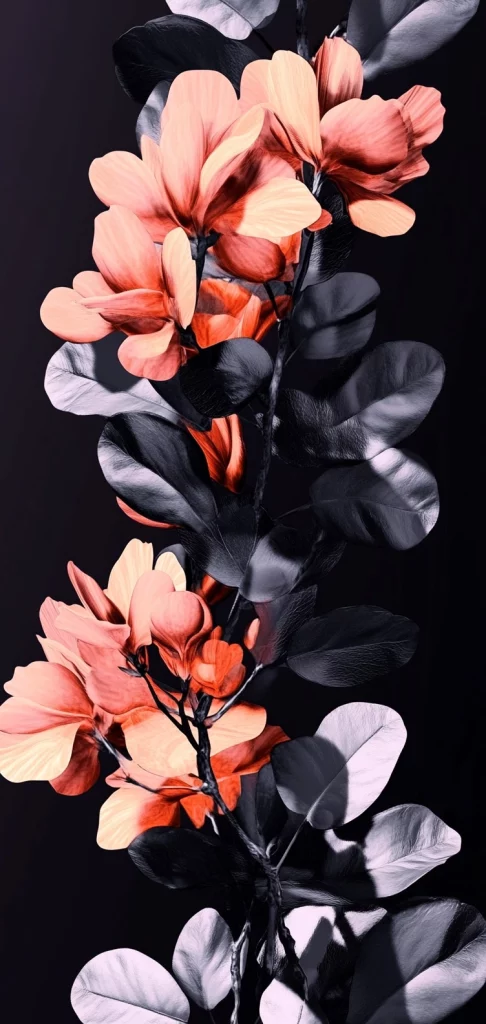 Monochrome with Coral Highlights - Surrealism