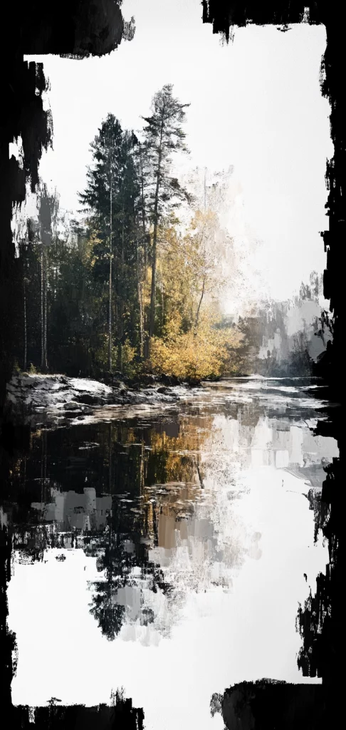 Monochrome Abstract Brushstrokes - Modernism