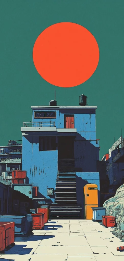 Vibrant Landscape Juxtaposition - Illustration