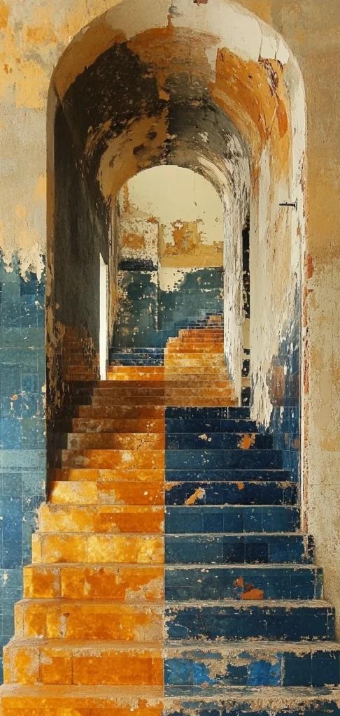 Golden Textured Landscape Illumination - Modernism