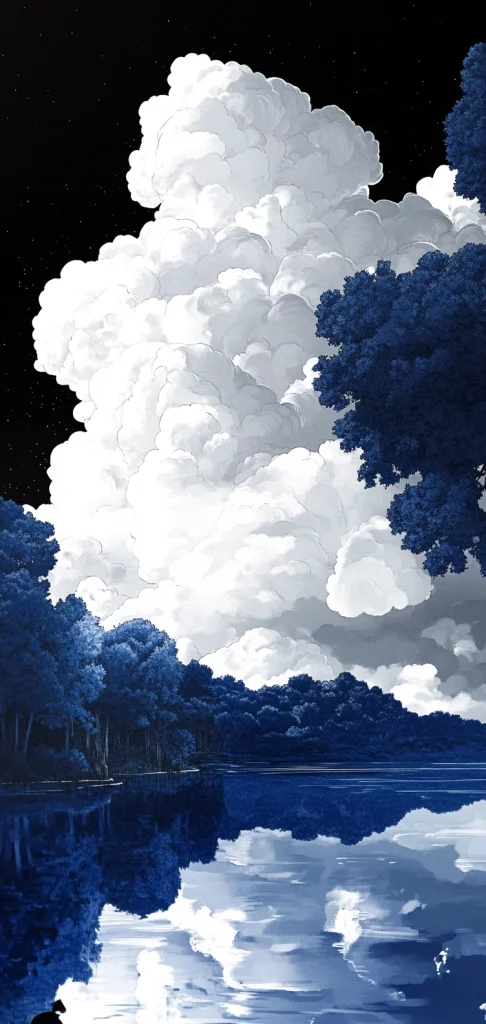 Midnight Monochromatic Elegance - Realism