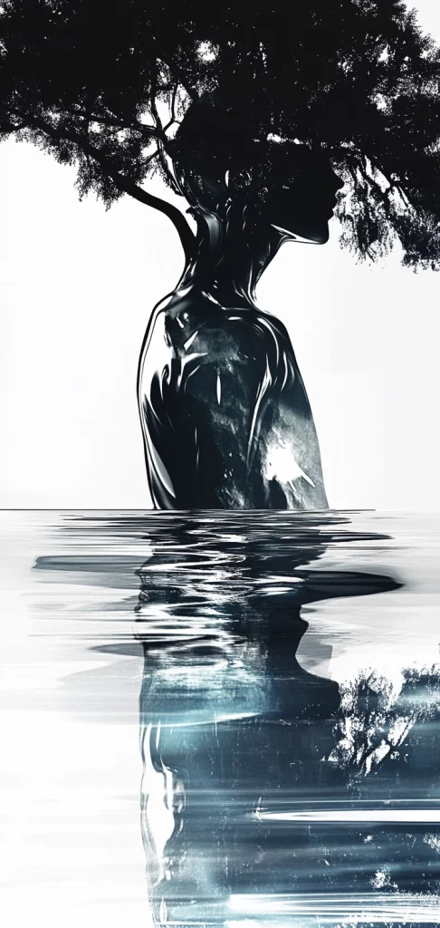 Monochrome Abstract Reflection - Monochrome