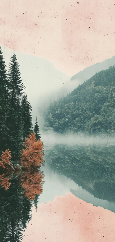 Muted Pastel Landscape - Eastern Traditional