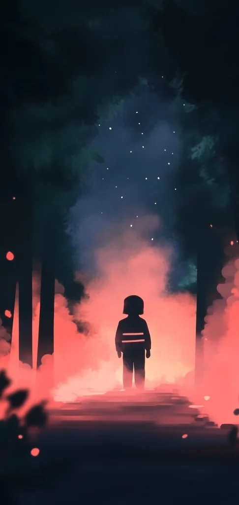 Nighttime Radiant Hues - Fluorescent Effect