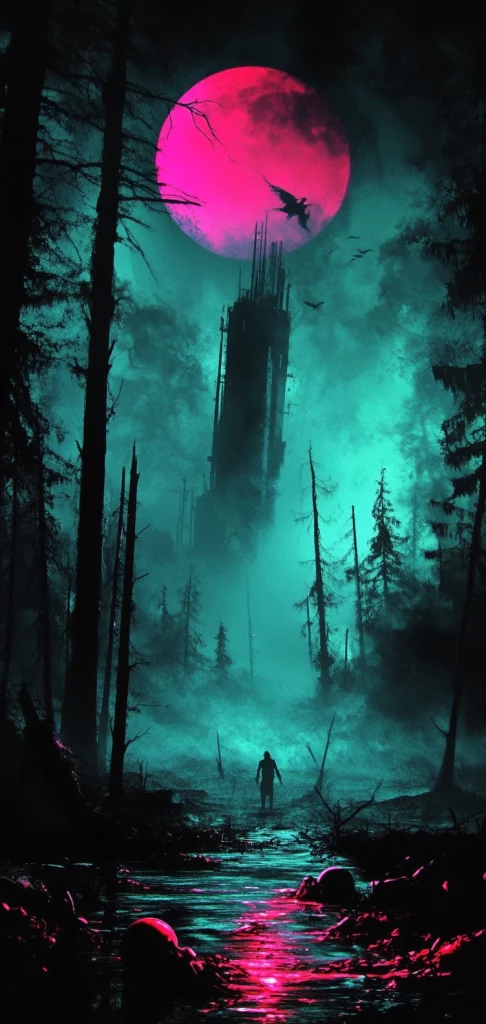 Neon Gothic Contrast - Surrealism