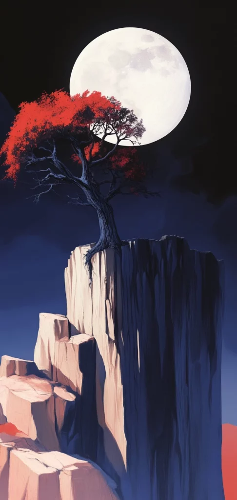 Scarlet Blue Contrast - Modernism