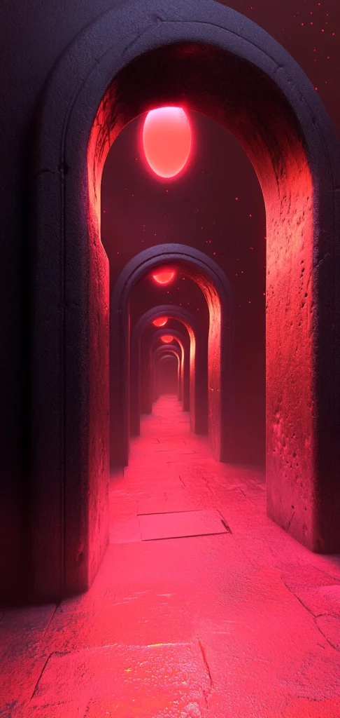 Psychedelic Red Dreamscape - Vaporwave