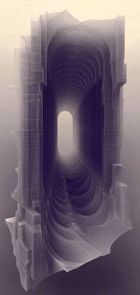 Ethereal Lighting and Structured Forms - Surrealism