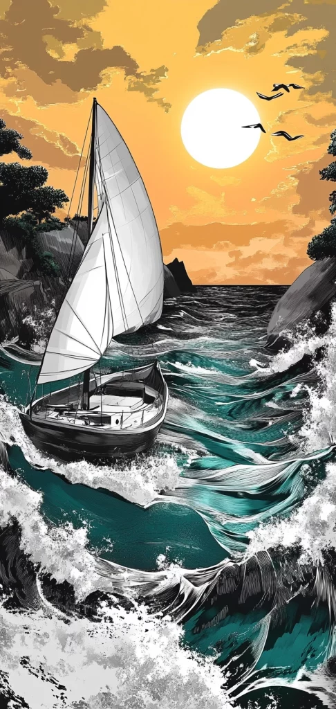 Vivid Light and Dark Contrast - Illustration