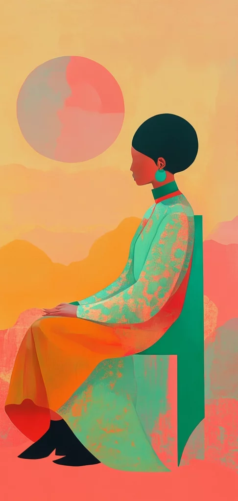 Vibrant Geometric Landscapes – Pop Art