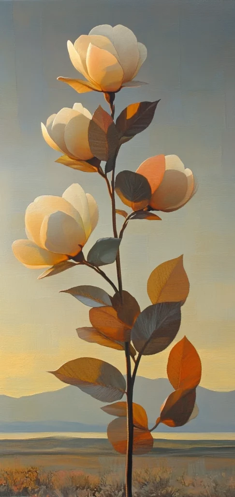 Warm Evening Palette with Soft Textures - High Contrast