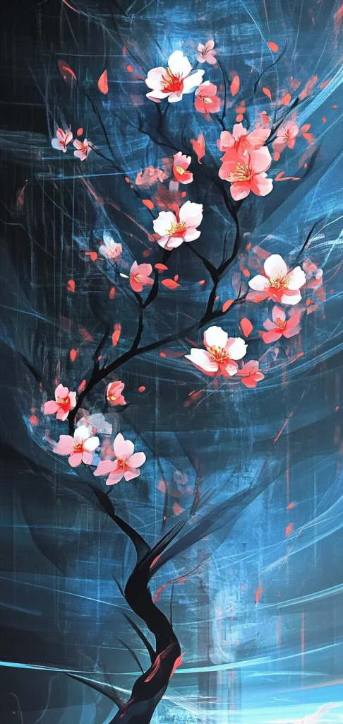 Vivid Cyan and Dark Blue - Eastern Traditional