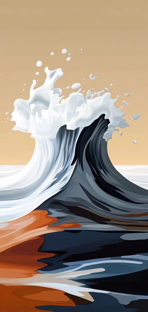 Warm Earth Tones with Fluid Motion - Natural