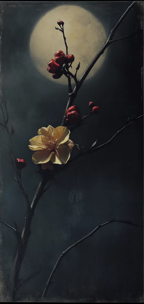 Moonlit Mountain Shadows - Oil Painting