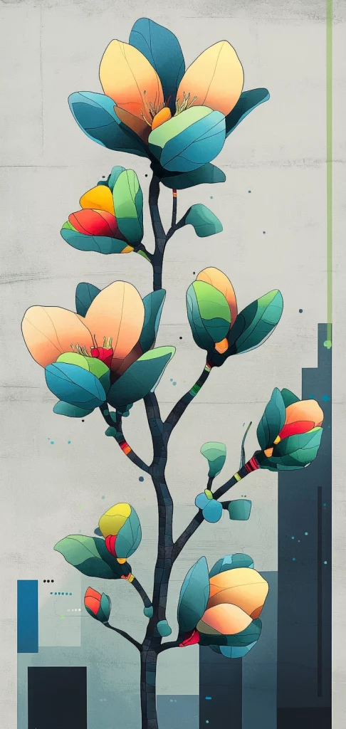 Vivid Gradient Surrealism - High Contrast